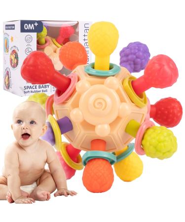 Buy MalPlay Sensory Flexible Teether Ball | Montessori Toy for Infants | Soft Silicone Teething & Fine Motor Skills Development - Buy Online on GoSupps.com
