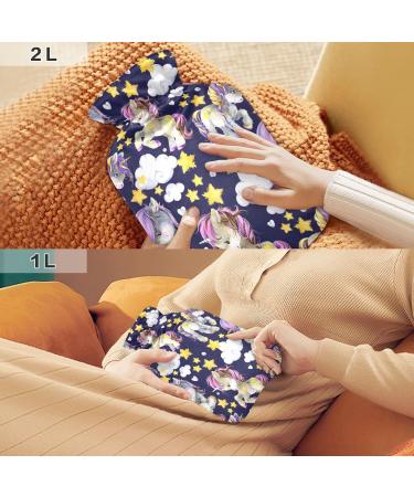 Buy 2L Unicorn & Star Hot Water Bottle - Pain Relief Hand & Feet Warmer for Winter | Fast International Shipping - Buy Online on GoSupps.com