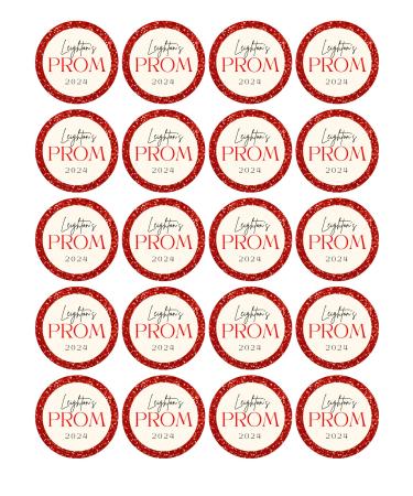 edible 20 x PROM cupcake toppers UNCUT Prom Night 2024-1 (icing paper)