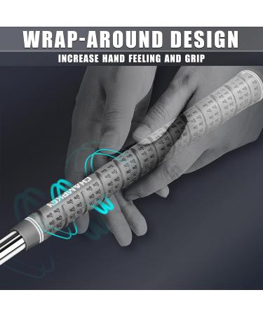 Champkey Wrap-Y Rubber Golf Grips 13 Pack - All Weather Performance Midsize Gray Grips - Buy Online on GoSupps.com