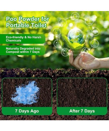 25 Pack Poo Powder for Portable Camping Toilets - Degradable Absorbent Gel for RVs, Composting, Hiking - Emergency Waste Treatment - Buy Online on GoSupps.com