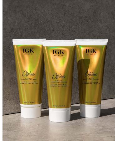 IGK OFFLINE 3 Minute Hydrating Mask - 6.7 fl. oz. | Deep Conditioning Treatment - Buy Online on GoSupps.com