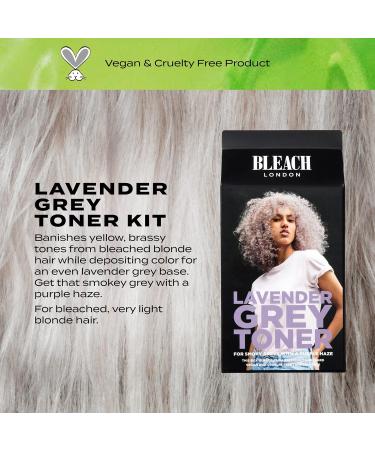BLEACH LONDON Lavender Grey Kit - Vegan Cruelty-Free Hair Color for Blonde & Post-Bleached Hair - Buy Online on GoSupps.com