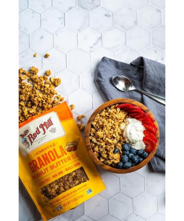 Bob's Red Mill Granola Homestyle au beurre d'arachide sac de 325 ml (lot de 1) certifi sans gluten sans OGM grains entiers - Buy Online on GoSupps.com