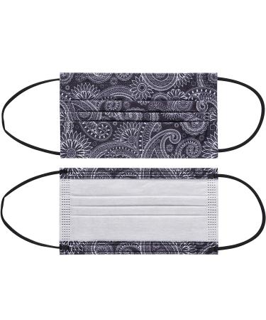 NU R 10pcs Paisley 3 Ply Disposable Face Mask Mask with Filter Layer and Elastic Earloop Retail Sealed Bags PAISLEY-012 - Buy Online on GoSupps.com