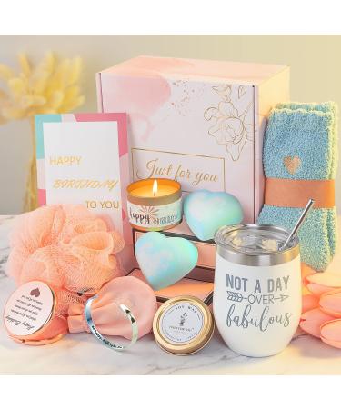 Birthday Gifts for Women, Unique Happy Birthday Relaxing Spa Bath Set Gift Baskets Ideas for Her, Mom, Sister, Friends, Best Pampering Care Gift Box Thank You Gifts for Women Who Have Everything