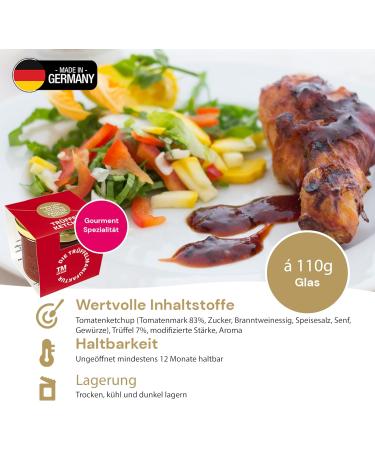  Die Tr ffelmanufaktur Die Tr ffelmanufaktur - Ketchup truffle with 7% real black truffles luxury swirls for delicious crispy chips or juicy steaks spareribs ribs sausages 110g glass - Buy Online on GoSupps.com