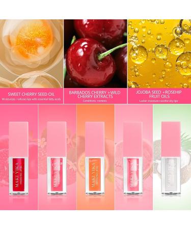 Maki Yika Lip Glow Oil - Mothers Day Hydrating Lip Oil | Plumping & Tinted Gloss with Pomegranate Extract - Buy Online on GoSupps.com