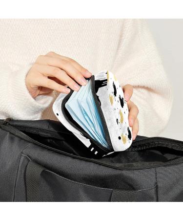 Black & Golden Elephant Women's Bandages Storage Bag Portable Menstrual Cup & Tampon Holder for Teens & Women | Multicolored 1 Piece - Buy Online on GoSupps.com