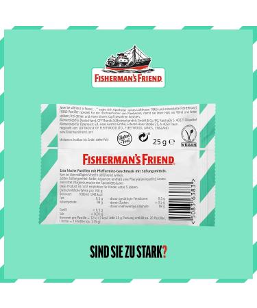 Fisherman's Friend Mint 3-Pack | Sugar-Free Vegan Candies for Fresh Breath | Peppermint & Menthol Flavor - 3 x 25g - Buy Online on GoSupps.com