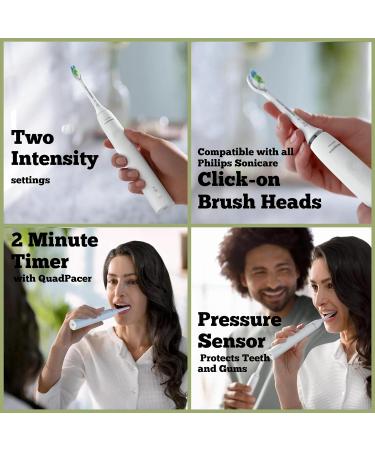 Philips Sonicare DiamondClean Electric Toothbrush - Rechargeable Sonic Toothbrush with Pressure Sensor and Travel Case (White) - Buy Online on GoSupps.com