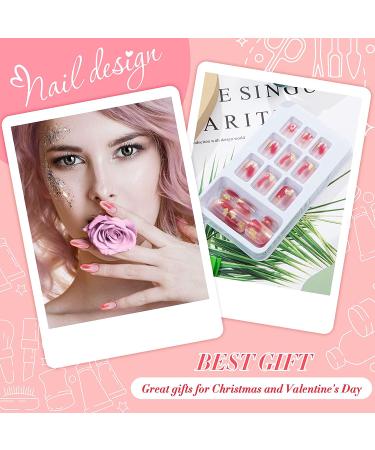 192 Pieces Colorful Short Press on Fake Nails Set with Glue Stickers - Cute Style - Buy Online on GoSupps.com