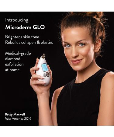 Microderm GLO Diamond Microdermabrasion Machine - Clinical Home Facial Treatment System for Clear, Firm Skin - Exfoliator for Bright Complexion - White - Buy Online on GoSupps.com