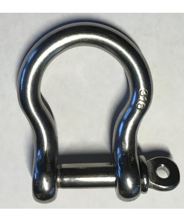 2 Pack Stainless Steel 316 Forged Bow Shackle 5/16 (8mm) Marine Grade - Buy Online on GoSupps.com