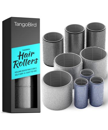 TangoBird Hair Rollers for volume | 9 Pack - 3 Sizes - Thermal Rollers Hair curlers, Hair Roller for Medium Hair & Self Grip large Hair Rollers Hair Curlers for Long Hair, Hair Rollers For Long Hair 9 Pack - 3 XL | 3 L | 3 M