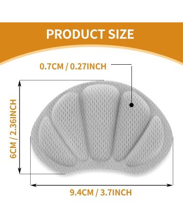 Sibba Heel Grips 2 Pairs - Self-Adhesive Foot Cushions for Women Men, Thick Shoe Inserts, Anti Blister Liners in Black & Grey - Buy Online on GoSupps.com