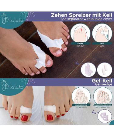 HALUTO 6-in-1 Hallux Valgus Correction Set | Bunion Splint Toe Separator & Socks for Effective Relief - Buy Online on GoSupps.com