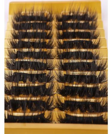 False Eyelashes Fluffy Natural Look 8D 20 mm Long C Curl Strip Eye Lashes Full Reusable Fake Eyelashes (A-Full 10 pairs) - Buy Online on GoSupps.com