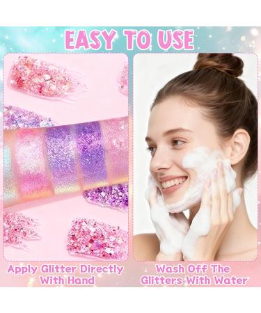  Kuvarix Face Glitter Powder 12 Colors Glitter Body Glitter Fluorescent Color Party Accessory Festival Accessory Halloween Makeup for Party Carnival - Buy Online on GoSupps.com