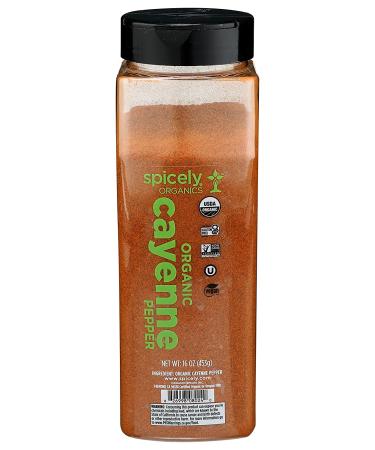 Spicely Organic Cayenne Pepper 16 Oz - Certified Gluten Free - Buy Online on GoSupps.com