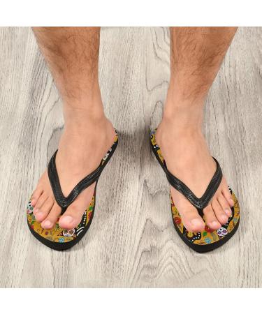 Shop Mnsruu XXL Flip-Flops with Red Roses Cat & Skull Design Perfect for Home Hotel Spa & Travel | Unisex Comfort - Buy Online on GoSupps.com