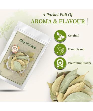 Dried Bay Leaves | Tej Patta | 50g | Hand Selected & Gently Dried | 100% Pure & Natural - Buy Online on GoSupps.com