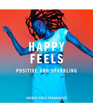 adidas Vibes Happy Feels Eau de Parfum 1.6 fl oz (Pack of 1) Notes of Floral Grapefruit and Vanilla Unisex Fragrance Long Lasting Sporty Fragrance Travel Size Floral 1.6 Fl Oz (Pack of 1) - Buy Online on GoSupps.com