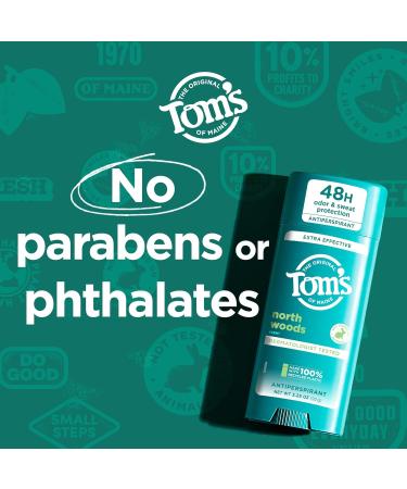 Tom s of Maine North Woods Antiperspirant for Men and Women With Recycled Aluminum 3.25 oz North Woods AP 3.25 Ounce (Pack of 1) - Buy Online on GoSupps.com