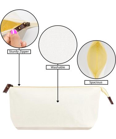 Belle Vous 6-Piece White Cosmetic Bag Set | Large Multi-Purpose Fabric Bags for Men & Women | Ideal for Cosmetics Crafts & Accessories - Buy Online on GoSupps.com