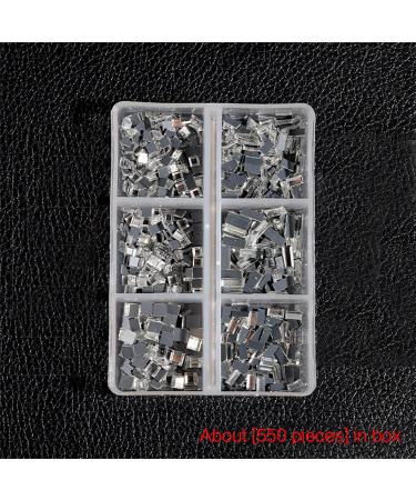 FEIlei 6 Grids Box Set Flat Back Rhinestones and Small Round Diamond Combination for DIY Nail Art Accessories Crystals - Buy Online on GoSupps.com