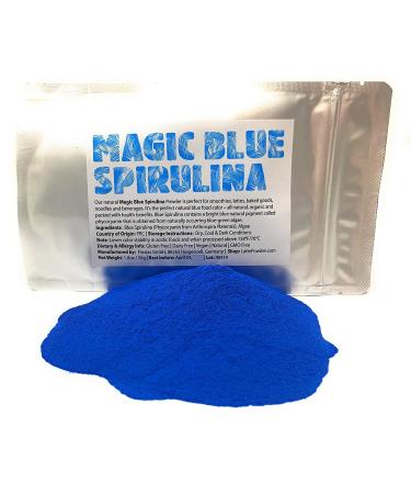 Magic Blue Spirulina Powder - All Natural Blue Food Coloring | Vibrant Natural Blue Phycocyanin - Intense blue color 100% natural No fishy taste Vegan Gluten free | Net Weight: 1.76oz/50g
