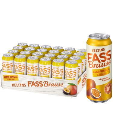 VELTINS Fassbrause Mango-Passion Fruit Alcohol-Free DISPOSABLE (24 x 0.5 l can)