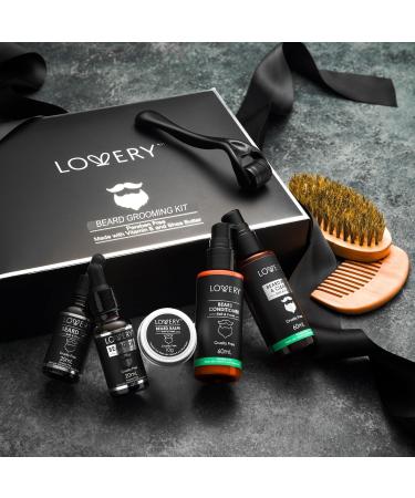 Beard Grooming Kit - Perfect Christmas Gifts for Men | Complete Beard Care Set with Oil Balm Wash Brush & Comb | Ideal Gifts for Dad Husband & Boyfriend - Buy Online on GoSupps.com