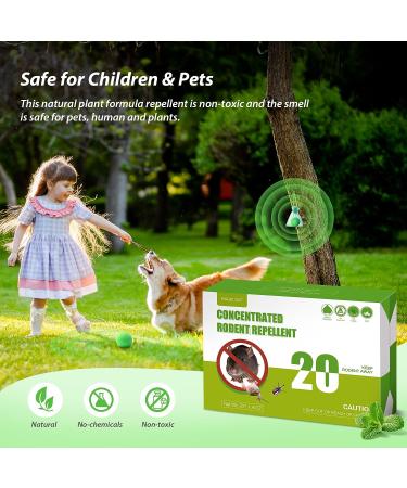 MAGIC CAT 20 Pack Peppermint Oil Rodent Repellent Balls - Natural Mouse Away for Car Engines, RV, Closet, Garage, Home - Pet Safe Rodent Control Solution - Buy Online on GoSupps.com