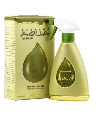 Aqua Air Fresheners - 375ml(12.7 oz) | Aromatic Essential Oil Spray | Fresh Blend of Lemon Black Currant Woody Musk | Long Lasting Room Fragrance | by RASASI (Azamah)