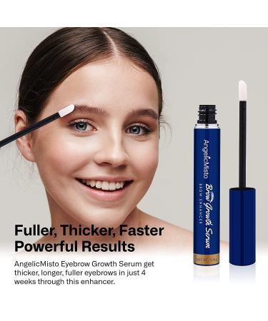 AngelicMisto Eyebrow Growth Serum - 5ml, 6-Month Supply for Full/Bold Brows | Promotes Results in 4 Weeks - Buy Online on GoSupps.com