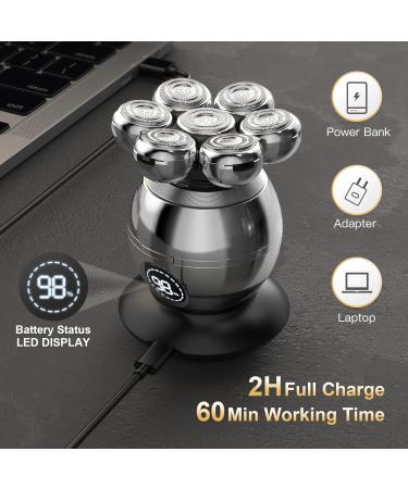 7D Electric Razor for Men TURN RAISE 6 in 1 Waterproof With LCD Display bald head shavers for men Wet Dry Head Shaver for Men USB Rechargeable Electric Shavers for Men Bald Head - Buy Online on GoSupps.com