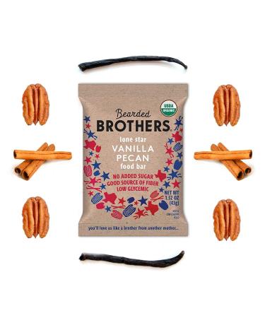Bearded Brothers Vegan Organic Food Bar | Gluten Free, Paleo, Whole 30 | Non GMO, Soy Free, Low Glycemic | Protein & Fiber-Rich with Whole Foods | Vanilla Pecan | 6 Pack - Buy Online on GoSupps.com