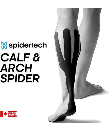 Spidertech Calf & Arch Pre-Cut Kinesiology Tape. Water-Resistant  Latex-Free and Easy to use. Preferred by Athletes. Reduce Inflammation  Help re-Train Muscles  Enhanced Performance (1 Pack) Black Calf & Arch - Buy Online on GoSupps.com