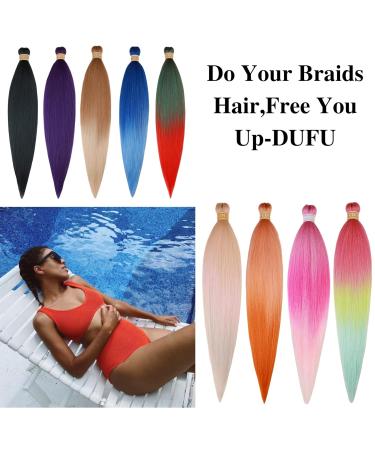 Navy Blue Pre-Stretched Kanekalon Braiding Hair for Knotless Braids (Pack of 3, 26, 10 oz) - Buy Online on GoSupps.com