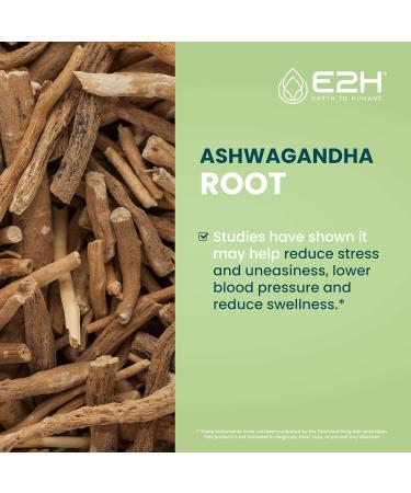 E2H Ashwagandha Liquid Drops - All-Natural Ashwagandha Supplement for Stress Relief and Mood Enhancer- Organic Ashwagandha Root Extract Effective Cortisol Manager | Non-GMO Vegan | 2 Fl Oz 2 Fl Oz (Pack of 1) - Buy Online on GoSupps.com