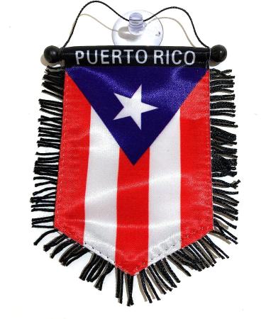 Puerto Rico Car Mini Banner - Puerto Rican Flag Hanging Decoration for Home, Car, Wall, Door, Window - Buy Online on GoSupps.com