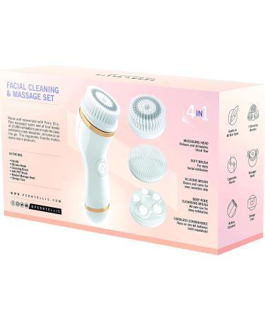Perry Ellis 4-in-1 Cordless Facial Cleansing Brush & Massager for Women | Face Brushes for Cleansing, Exfoliating & Massage | Facial Skin Care Products - Buy Online on GoSupps.com