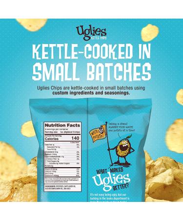UGLIES Kettle Cooked Sea Salt Potato Chips - 4 Pack, 6 oz Bags - Gluten Free, Kosher, Non-GMO Snack - Buy Online on GoSupps.com