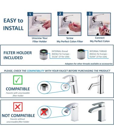 Colon Cleanse My Perfect Colon - Fast Travel Enema Kit for At-Home & On-the-Go Use | Faucet Connection & Travel Adapter Included | Italian Quality - Buy Online on GoSupps.com