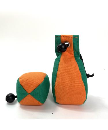 Chameleon Dog Training Dummy Gun Dog Training Dummy Toy Durable Puppy Pet Toy Fetch Catch Hunt Obedience Training Equiptment Super Durable Material - Orange & Green (100g)