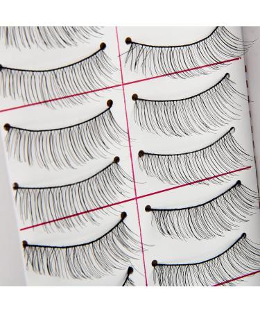 Adecco LLC 50 Pairs Natural Look Handmade False Eyelashes - Classical Taiwan Eye Lashes - Buy Online on GoSupps.com