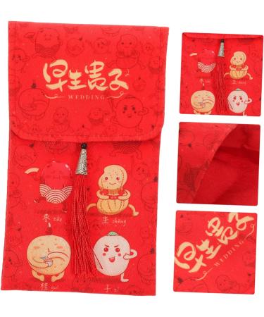 TEHAUX Brocade Red Envelope New Year Red Envelopes Chinese Red Envelopes Chinese Money Envelope Chinese Wedding Envelopes Gift Envelopes Chinese Hong Bao Pocket Money Lai See Lucky Li Xi Red 2 18X10.5CM - Buy Online on GoSupps.com