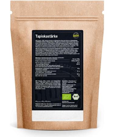 Biotiva Tapioca Starch 1000 g Gluten Free - Ideal for Baking Thickening Bedding Mochi - Bottled and Controlled in Germany - Buy Online on GoSupps.com