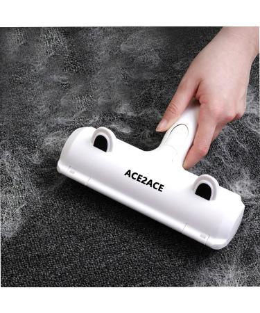 ACE2ACE Pet Hair Remover Roller - Reusable Brush for Dogs & Cats - Easy Cleaning - Ideal for Carpet, Furniture, Rugs, Stairs, Bedding, Sofa - White - Buy Online on GoSupps.com